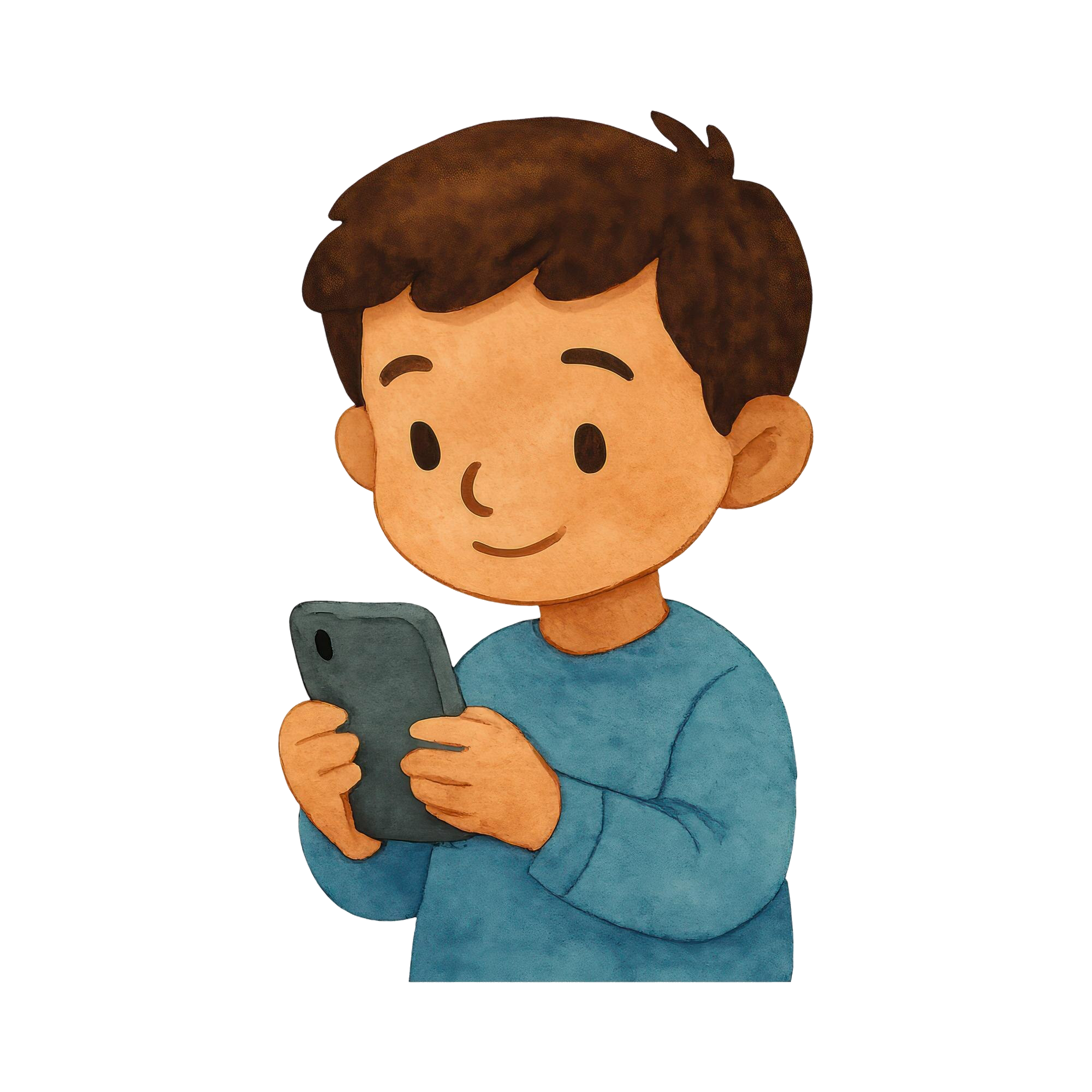 Child hooked on a phone