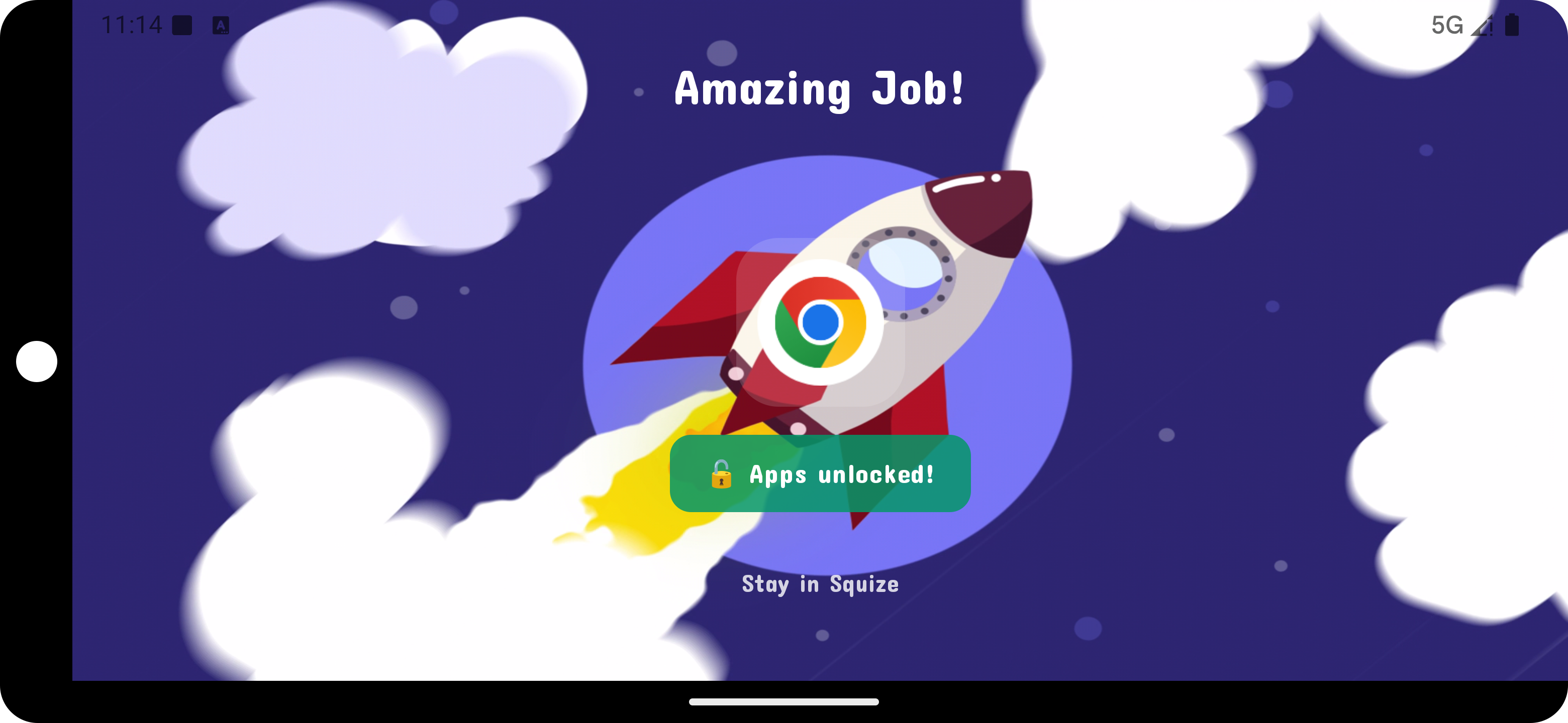 Apps unlocked screen